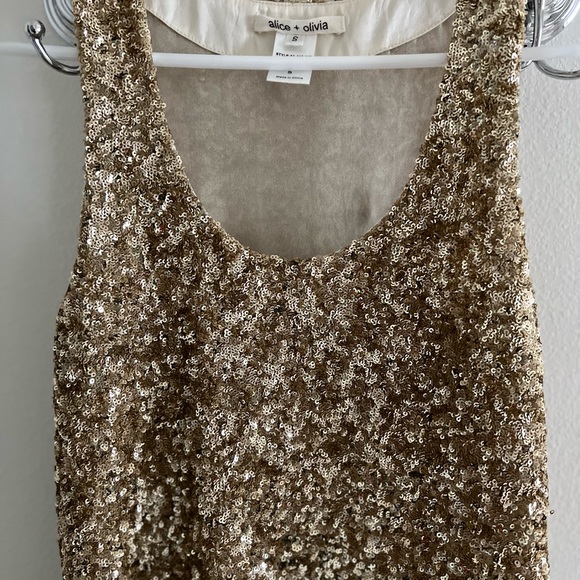 Alice + Olivia gold sequin dress, size s - Picture 6 of 6